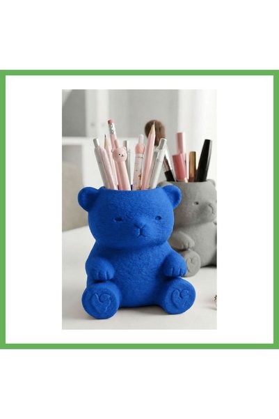 TheGencoo 3D-Printed Cute Teddy Bear Print Pencil Holder - Desktop Organizer ...