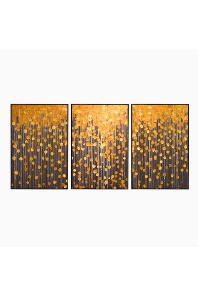 Luxcanva Set 3 Tablouri Canvas Ploaie De Lumini 120x60 cm (3 x 40x60) cu Rama...