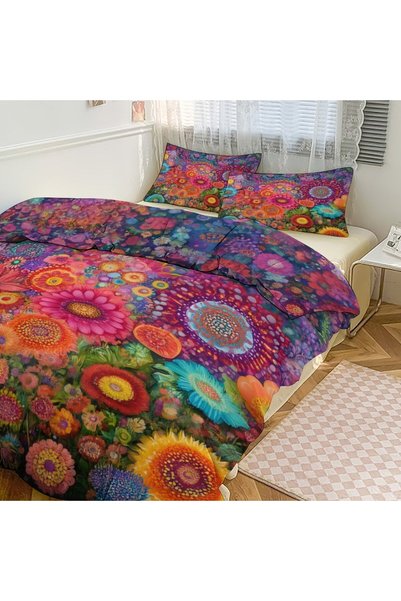 LEADER GLOBAL Bohemian Soft Bedding Set 3Pcs, Comfortable Night Sleep Bedding