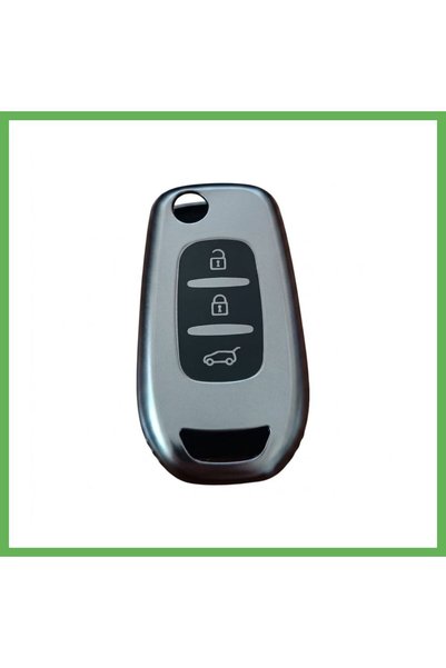 TheGencoo Renault Megane 4 / 5 Compatible Silicone Car Key Remote Case, Gray ...