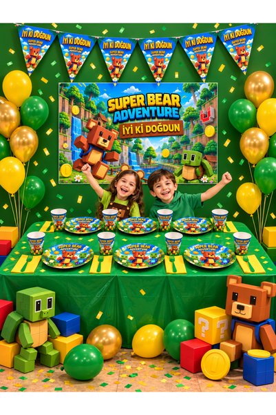 snowparty Super Bear Adventure: 8-Person Birthday Party Supplies and Decorati...