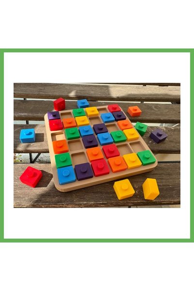 TheGencoo 3D-Printed Colorful Cube Puzzle Board - 6x6 Color-Matching and Memo...