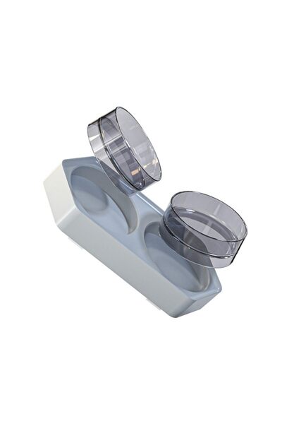 GENERAL Mumoo Bear Cat Bowls with Stand Tilted, 8° Elevated Feeding Bowls for...