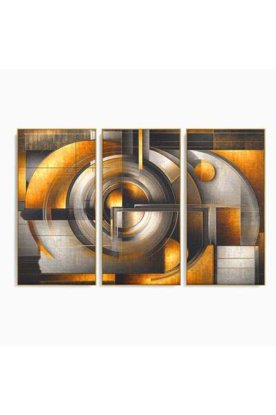 Luxcanva Set 3 Tablouri Canvas Forme care gandesc 150x100 cm (3 x 50x100) cu ...