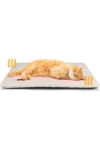 KASTWAVE Self Warming Cat Bed, Self Heating Cat Dog Mat, 24 x 18 inch Extra W...