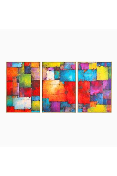 Luxcanva Set 3 Tablouri Canvas Arhitectura sentimentelor 150x70 cm (3 x 50x70...