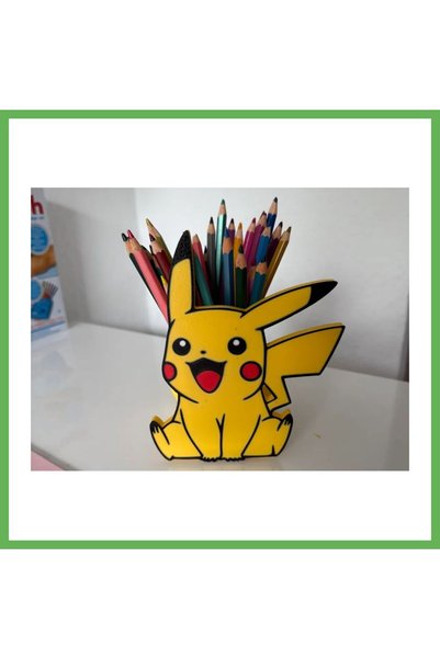 TheGencoo 3D-Printed Cute Electric Mouse-Shaped Pencil Holder - Yellow Deskto...
