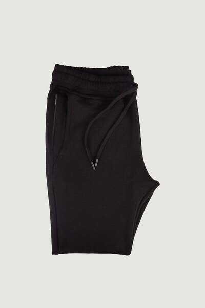 Jiber Men's Black Piqué Single-Piece Sweatpants