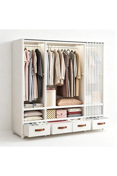 U-HOOME U HOOME Closet Organizers and Storage with Heavy Duty Metal Frame,Por...