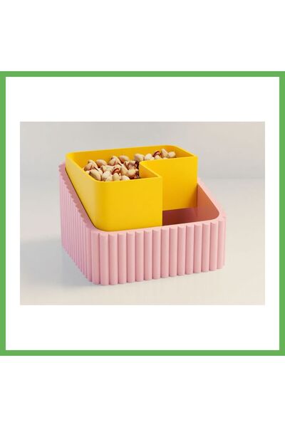TheGencoo 3D-Printed Pistachio Bowl - Dual-Chambered Shell Separator Serving ...