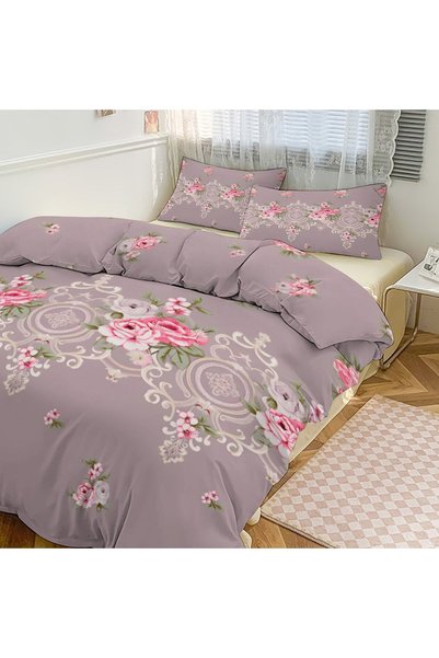 LEADER GLOBAL Bohemian Soft Decor Bedding Set 3Pcs, Cozy Night Sleep Bedding
