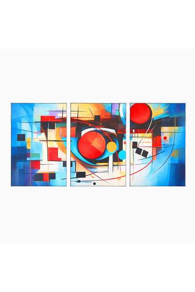 Luxcanva Set 3 Tablouri Canvas Orbita gandurilor 240x120 cm (3 x 80x120) cu R...