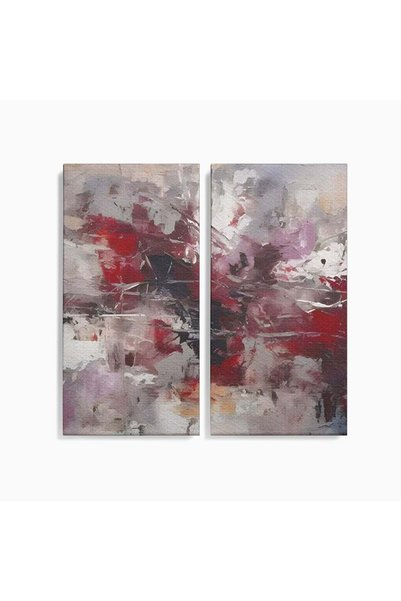 Luxcanva Set 2 Tablouri Canvas Pete De Culoare Tablou Abstract 100x100 cm (2 ...