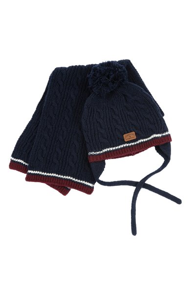 Chicco Set esarfa si caciula copii Chicco, Albastru, 02846-71MFCO