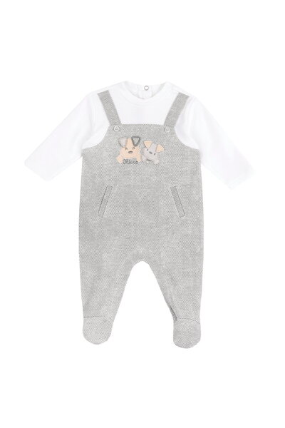 Chicco Salopeta bebelusi Chicco, gri cu model, 27159-67MFCI