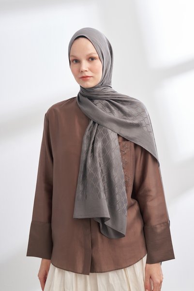 ARMANDA SOLEA JAKAR NORA PATTERNED SHALWAR - CHARCOAL GREY