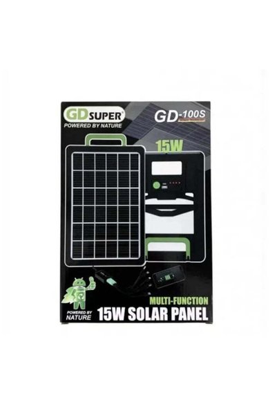 NO BRAND Panou solar 15/20W cu acumulator 1200/2400mAh, portabil, ABS, cu cab...