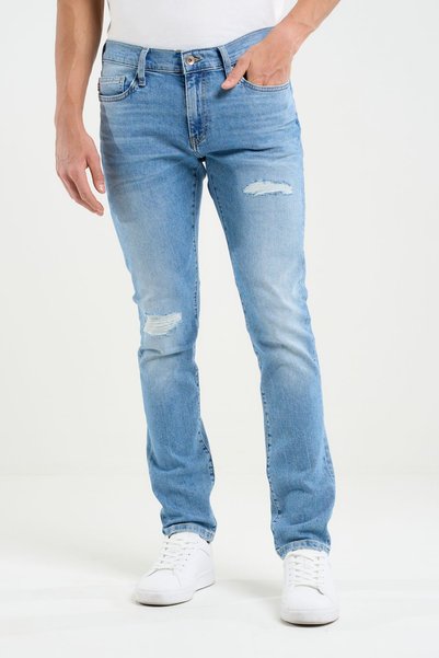 Big Star Blugi bărbați slim fit cu rupturi bleu Terry Slim 239 W36 L30