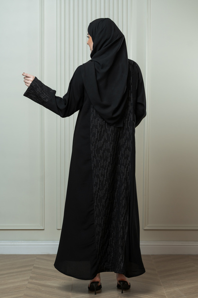 LAVİNİA Lavinia Women's Abaya, Royal Quarter Cloche Jacquard Back Fabric