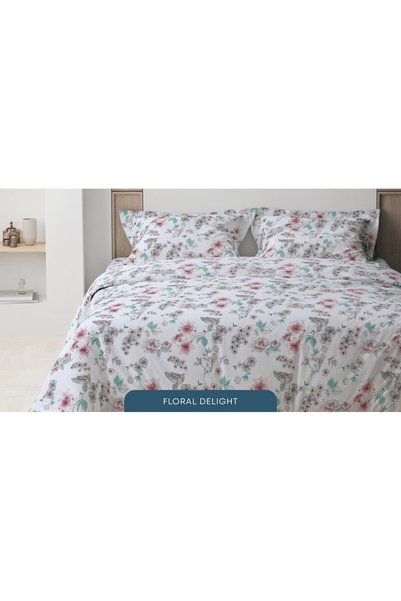 SOFTDREAM Soft Dreams Floral Delight EURO Duvet Cover Set set 200 x 220 cm