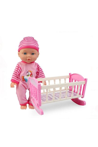 Generic Brand Set de Joaca Bebelus cu Patut