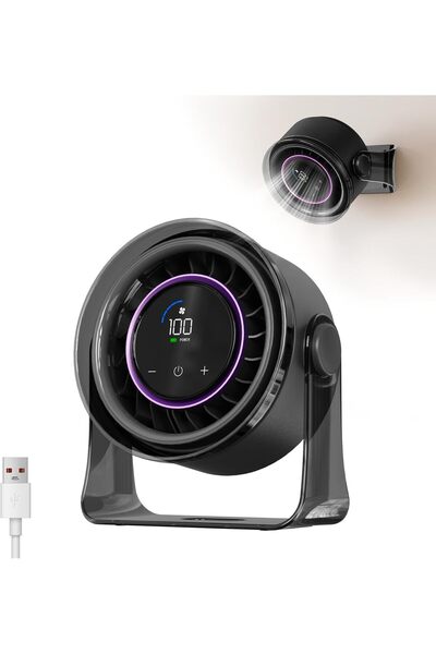 MERTTURM Rechargeable USB Desk Fan for Bedroom, Small Portable Quiet Table Fa...
