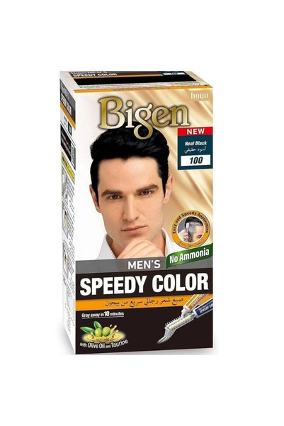 Bigen Speedy Men's No Ammonia Hair Color - Real Black 100