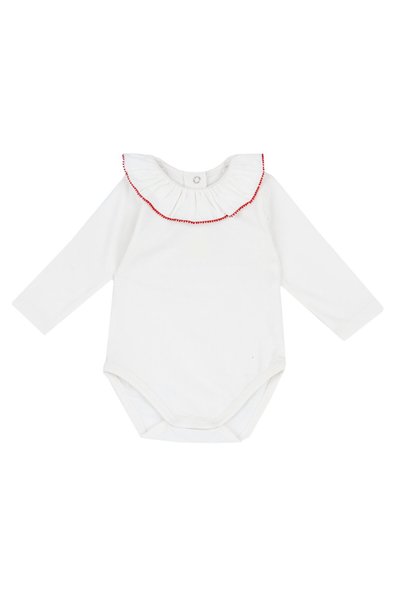 Chicco Body bebelusi Chicco, alb cu rosu, 07549-67MFCO