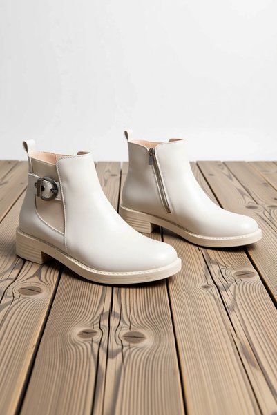 BENERLY Women's Zipper, Elastic, Buckled, Orthopedic Sole, Low-Heel Boots for...