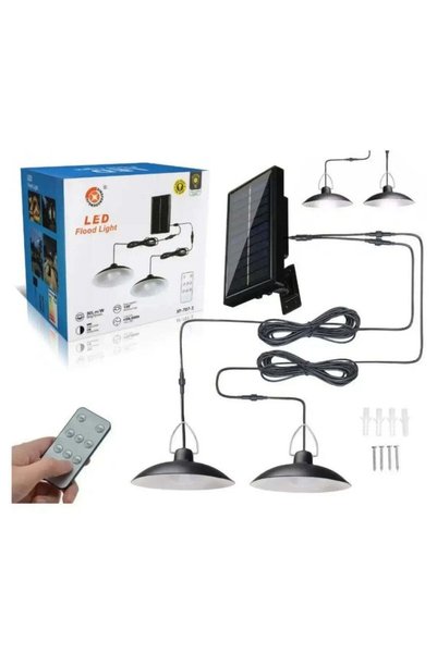 NO BRAND Set 2 lampi solare, LED, IP66, Negru