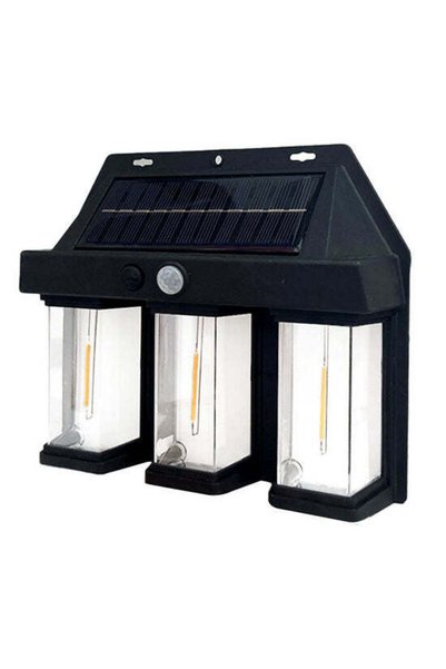 NO BRAND Set Lampi solare de perete cu 3 becuri LED si 3 moduri de iluminare,...