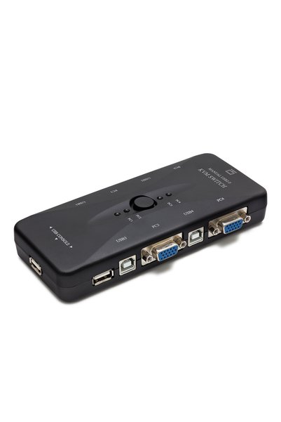 Marsilyan Vga Usb Kvm Swıtch 4 In 1 Out + 4 Port Usb Console - Sıyah HD230 TG-BSVA43