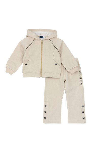 Chicco Trening fete Chicco, pantaloni si cardigan, bej, 00833-69MC, 116