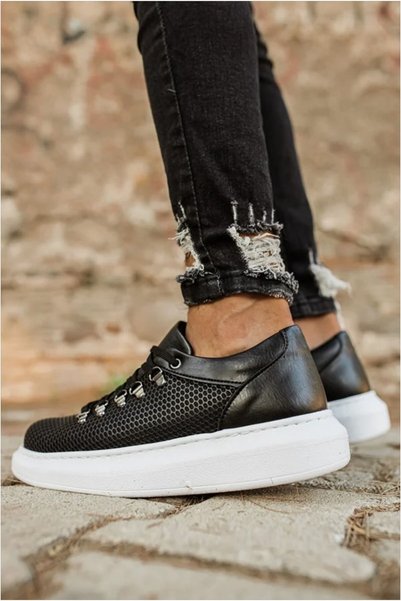 Nur store Çanta Men's Lace-Up Stylish City Casual Sneakers · Color: Black · S...