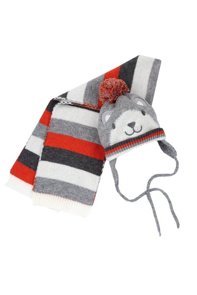 Chicco Set fular si caciula bebe Chicco, gri, 16468-67MFCO