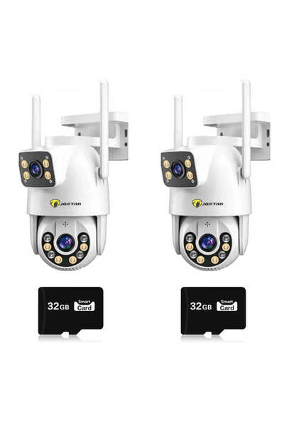 NO BRAND Set 2 Camere Wi-Fi/LAN Jortan 9697QJ, 6MP, PTZ, Vizualizare Color No...