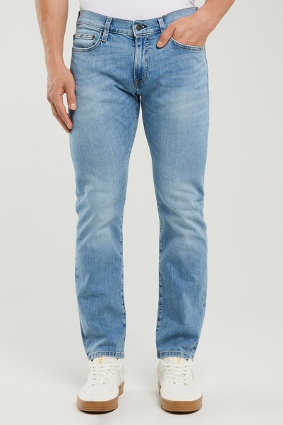 Big Star Blugi slim fit pentru bărbați cu aspect uzat albastru deschis Tobias...