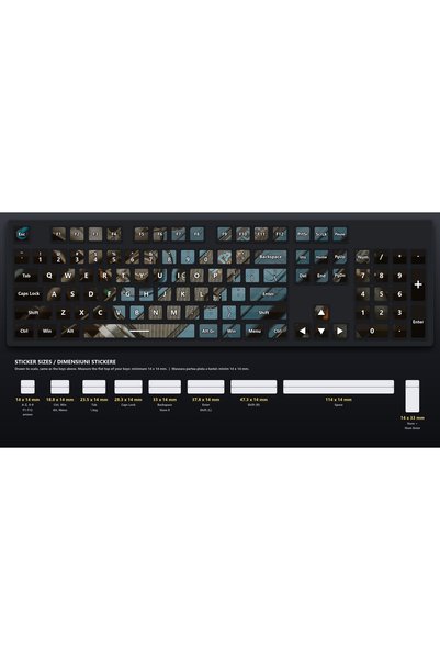 OEM Set Stickere Tastatura Model Fibra de Carbon Tesuta, Design Continuu, Coa...