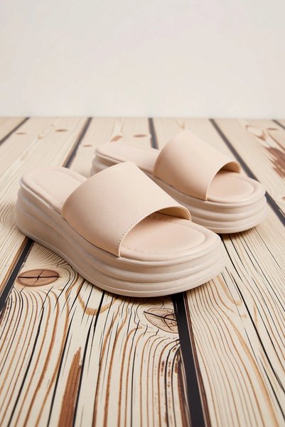 BENERLY Women's Flat Heel, Thick Orthopedic Sole, Wide-Strap Platform Slipper...