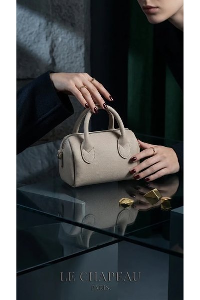 TheGencoo Beige Matte Textured Mini Hand and Shoulder Bag for Women—Zippered ...