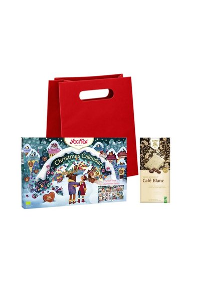 Yogi Tea Pachet Calendar de Craciun cu 24 plicuri de ceai bio, si Ciocolata a...