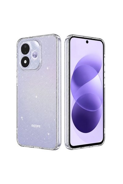 Techsuit Case for Xiaomi Redmi Note 17 4G/5G SparkleSkin Series, Transparent