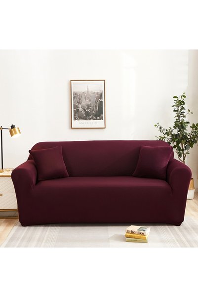 Relax Home Two-seater sofa cover Relaxe Home Solid Sofa Cover 145-185 cm burg...