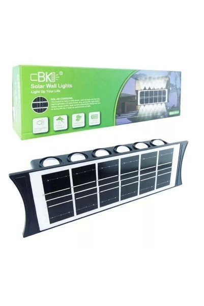 NO BRAND SET 2 LAMPI SOLARE BIDIRECTIONALE CU LUMINA SUS - JOS , 12 LED LUMIN...