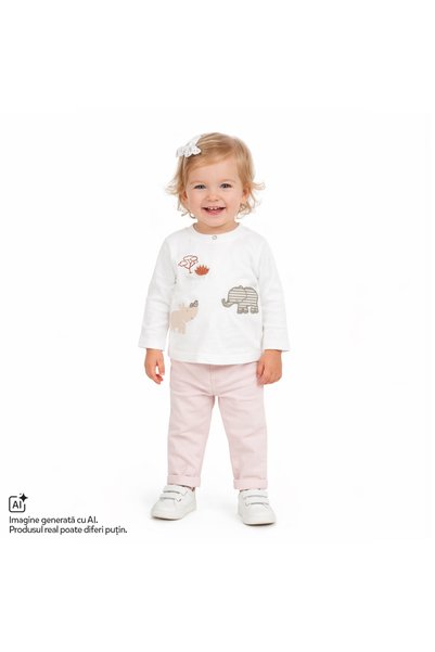Chicco Bluza copii Chicco, Alb cu model, 01376-70MFCO