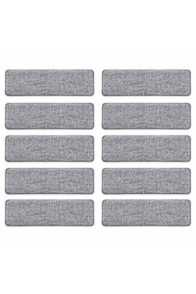 Luxis Set de 10 rezerve pentru mop plat, microfibră lavabilă, 32 x 9 cm