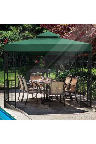 GENERAL 3x3m Gazebo Top Replacement for 2 Tier Outdoor Canopy Cover Patio Gar...