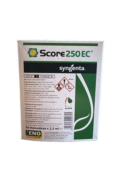SYNGENTA Score 250 EC – fungicid sistemic, set 5 buc. x 2,5 ml