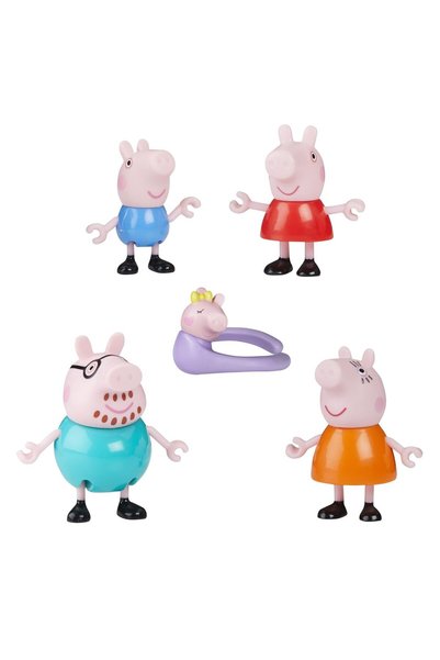 Peppa Pig Peppa'nın 5 Kişilik Ailesi ve Bebek Evie | El Ele Tutuşabilen Hareketli Figürler | 3 Yaş v