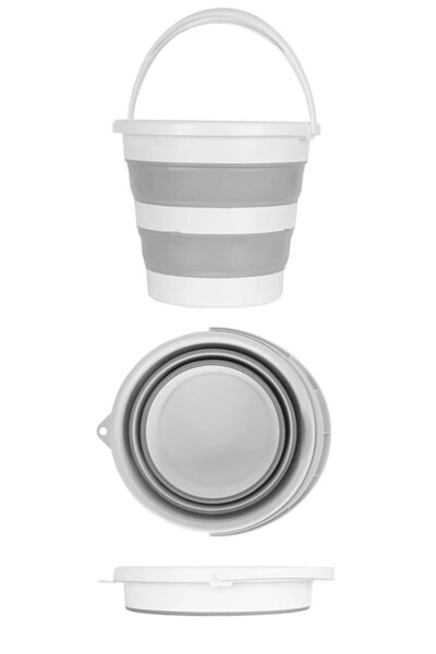Deconox Katlanabilir Yer Kaplamayan Temizlik Kovası 13 Litre, Banyo, Mutfak ve Temizlik İçin Katlana